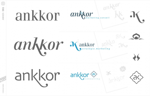 <p class='SolexBolLin titre'>2011 / ANKKOR - IDENTITÉ</p><div class='desc'>Marketing & développement - cartes et paiement, fidélisation, services - secteurs banques et utilities.<br />Le mot Ankkor est évocateur et annonce d’emblée un positionnement original et décalé. Le concept graphique suit ce choix du client. Outre ses références à la ville royale et à la quintessence il souligne un service de qualité. Un service et une différence qui s’exprime et se développe à travers la lettre K, un peu à l’image d’une note de musique, le métier de conseil requierant écoute et souplesse.<br />Le logo arbore un code couleur riche ainsi qu’une typographie en bas de casse suggérant plus de proximité humaine, dotée d’un “classicisme” qui rassure. Il est accompagné d’une trame suggérant la société de consommation et les différents secteurs d’activités au sein duquel le conseiller se démarque par sa pertinence et sa capacité à trouver le bon ton, la stratégie adéquate.<br />Le choix final du client est celui d’une identité à forte personnalité, porteuse d’espérance, capable de se renouveller et possédant plus de fraîcheur que ses concurrents. À partir du même concept, les deux autres axes sont pour l’un, plus prononcé univers bancaire et plus classique, pour le second, plutôt dans une tendance com’ avec l’idée de “labellisé” le service comme référence qualité.<p class='contact'><a href='mailto:mail.nicolasleduc@wanadoo.fr'>Contactez-moi pour un projet</a></p></div>