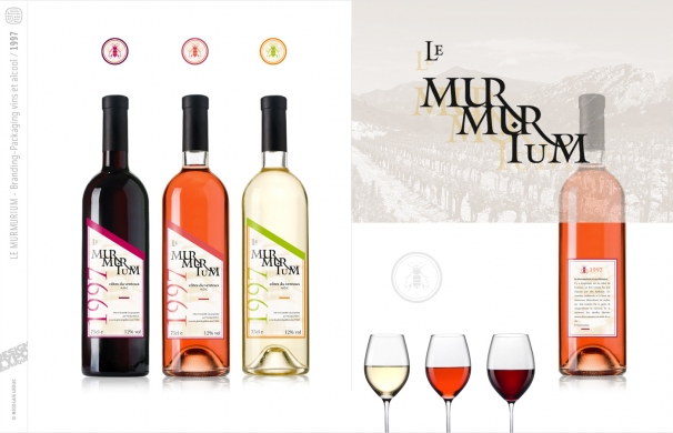 <p class='SolexBolLin titre'>1997 / LE MURMURIUM - PACKAGING</p><div class='desc'><p>Concept original de marque produit sur étiquette de vin d’AOC, Côtes du Ventoux.</p>
<p>L’identité est avant tout le reflet d'une histoire d'où naît un nom et un univers.</p>
<p>La vigne est l’héritage d’un passé, d’un lieu, d’un murmure d’abeilles.</p>
<p> </p>
<p>Création typographique de marque et design de packaging, déclinaison des gammes.</p>
<p>Directeur de création : Francis Metzler</p><p class='contact'><a href='mailto:mail.nicolasleduc@wanadoo.fr'>Contactez-moi pour un projet</a></p></div>
