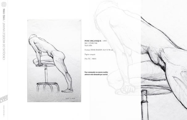 <p class='SolexBolLin titre'>1992-1996 / CROQUIS</p><div class='desc'><p>Croquis au format raisin et demi-raisin, dans des techniques aussi diverses que le fusain, la sanguine, le crayon, l'encre au calame ou au pinceau, le lavis, la gouache, le stylo bille.</p>
<p>Les prix varient en fonction de la qualité de l'œuvre et de l'état.</p>
<p> </p>
<p>Les croquis de modèles vivants, à l'instar des académies, s'inscrivent dans le classicisme issu de la formation des grandes écoles françaises. Elles représentent le socle de l'artiste, son amour originel du dessin.</p>
<p> </p>
<p>On peut faire un parallèle entre le travail de la typographie et la calligraphie avec les académies et les croquis ; quand les premiers imposent une stature, une image figée, les seconds donnent le mouvement, la vibrance dans l'instant.</p><p class='contact'><a href='mailto:mail.nicolasleduc@wanadoo.fr'>Contactez-moi pour un projet</a></p></div>