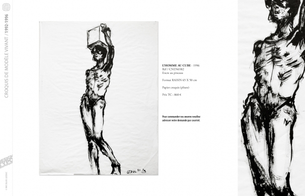 <p class='SolexBolLin titre'>1992-1996 / CROQUIS</p><div class='desc'><p>Croquis au format raisin et demi-raisin, dans des techniques aussi diverses que le fusain, la sanguine, le crayon, l'encre au calame ou au pinceau, le lavis, la gouache, le stylo bille.</p>
<p>Les prix varient en fonction de la qualité de l'œuvre et de l'état.</p>
<p> </p>
<p>Les croquis de modèles vivants, à l'instar des académies, s'inscrivent dans le classicisme issu de la formation des grandes écoles françaises. Elles représentent le socle de l'artiste, son amour originel du dessin.</p>
<p> </p>
<p>On peut faire un parallèle entre le travail de la typographie et la calligraphie avec les académies et les croquis ; quand les premiers imposent une stature, une image figée, les seconds donnent le mouvement, la vibrance dans l'instant.</p><p class='contact'><a href='mailto:mail.nicolasleduc@wanadoo.fr'>Contactez-moi pour un projet</a></p></div>