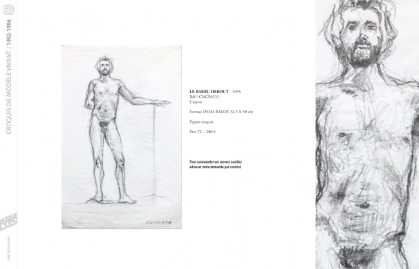 <p class='SolexBolLin titre'>1992-1996 / CROQUIS</p><div class='desc'><p>Croquis au format raisin et demi-raisin, dans des techniques aussi diverses que le fusain, la sanguine, le crayon, l'encre au calame ou au pinceau, le lavis, la gouache, le stylo bille.</p>
<p>Les prix varient en fonction de la qualité de l'œuvre et de l'état.</p>
<p> </p>
<p>Les croquis de modèles vivants, à l'instar des académies, s'inscrivent dans le classicisme issu de la formation des grandes écoles françaises. Elles représentent le socle de l'artiste, son amour originel du dessin.</p>
<p> </p>
<p>On peut faire un parallèle entre le travail de la typographie et la calligraphie avec les académies et les croquis ; quand les premiers imposent une stature, une image figée, les seconds donnent le mouvement, la vibrance dans l'instant.</p><p class='contact'><a href='mailto:mail.nicolasleduc@wanadoo.fr'>Contactez-moi pour un projet</a></p></div>