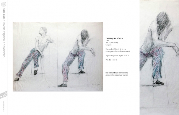 <p class='SolexBolLin titre'>1992-1996 / CROQUIS</p><div class='desc'><p>Croquis au format raisin et demi-raisin, dans des techniques aussi diverses que le fusain, la sanguine, le crayon, l'encre au calame ou au pinceau, le lavis, la gouache, le stylo bille.</p>
<p>Les prix varient en fonction de la qualité de l'œuvre et de l'état.</p>
<p> </p>
<p>Les croquis de modèles vivants, à l'instar des académies, s'inscrivent dans le classicisme issu de la formation des grandes écoles françaises. Elles représentent le socle de l'artiste, son amour originel du dessin.</p>
<p> </p>
<p>On peut faire un parallèle entre le travail de la typographie et la calligraphie avec les académies et les croquis ; quand les premiers imposent une stature, une image figée, les seconds donnent le mouvement, la vibrance dans l'instant.</p><p class='contact'><a href='mailto:mail.nicolasleduc@wanadoo.fr'>Contactez-moi pour un projet</a></p></div>