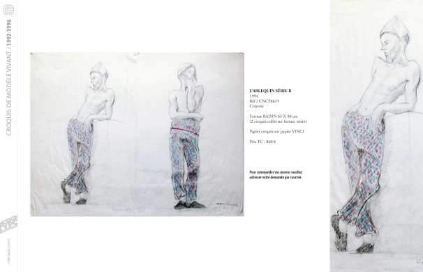 <p class='SolexBolLin titre'>1992-1996 / CROQUIS</p><div class='desc'><p>Croquis au format raisin et demi-raisin, dans des techniques aussi diverses que le fusain, la sanguine, le crayon, l'encre au calame ou au pinceau, le lavis, la gouache, le stylo bille.</p>
<p>Les prix varient en fonction de la qualité de l'œuvre et de l'état.</p>
<p> </p>
<p>Les croquis de modèles vivants, à l'instar des académies, s'inscrivent dans le classicisme issu de la formation des grandes écoles françaises. Elles représentent le socle de l'artiste, son amour originel du dessin.</p>
<p> </p>
<p>On peut faire un parallèle entre le travail de la typographie et la calligraphie avec les académies et les croquis ; quand les premiers imposent une stature, une image figée, les seconds donnent le mouvement, la vibrance dans l'instant.</p><p class='contact'><a href='mailto:mail.nicolasleduc@wanadoo.fr'>Contactez-moi pour un projet</a></p></div>