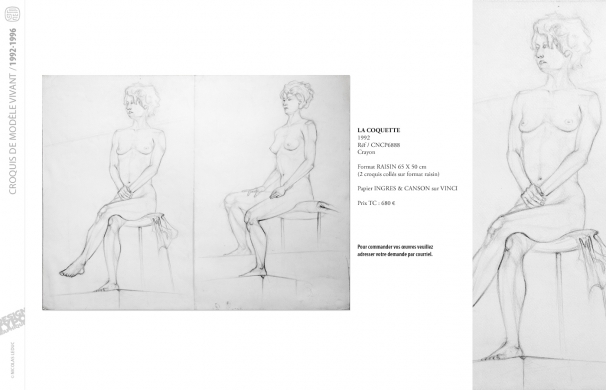 <p class='SolexBolLin titre'>1992-1996 / CROQUIS</p><div class='desc'><p>Croquis au format raisin et demi-raisin, dans des techniques aussi diverses que le fusain, la sanguine, le crayon, l'encre au calame ou au pinceau, le lavis, la gouache, le stylo bille.</p>
<p>Les prix varient en fonction de la qualité de l'œuvre et de l'état.</p>
<p> </p>
<p>Les croquis de modèles vivants, à l'instar des académies, s'inscrivent dans le classicisme issu de la formation des grandes écoles françaises. Elles représentent le socle de l'artiste, son amour originel du dessin.</p>
<p> </p>
<p>On peut faire un parallèle entre le travail de la typographie et la calligraphie avec les académies et les croquis ; quand les premiers imposent une stature, une image figée, les seconds donnent le mouvement, la vibrance dans l'instant.</p><p class='contact'><a href='mailto:mail.nicolasleduc@wanadoo.fr'>Contactez-moi pour un projet</a></p></div>