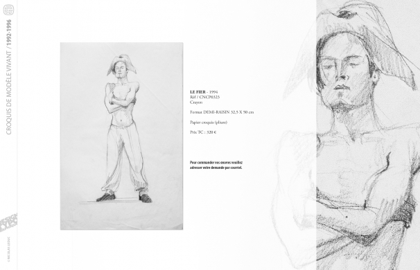 <p class='SolexBolLin titre'>1992-1996 / CROQUIS</p><div class='desc'><p>Croquis au format raisin et demi-raisin, dans des techniques aussi diverses que le fusain, la sanguine, le crayon, l'encre au calame ou au pinceau, le lavis, la gouache, le stylo bille.</p>
<p>Les prix varient en fonction de la qualité de l'œuvre et de l'état.</p>
<p> </p>
<p>Les croquis de modèles vivants, à l'instar des académies, s'inscrivent dans le classicisme issu de la formation des grandes écoles françaises. Elles représentent le socle de l'artiste, son amour originel du dessin.</p>
<p> </p>
<p>On peut faire un parallèle entre le travail de la typographie et la calligraphie avec les académies et les croquis ; quand les premiers imposent une stature, une image figée, les seconds donnent le mouvement, la vibrance dans l'instant.</p><p class='contact'><a href='mailto:mail.nicolasleduc@wanadoo.fr'>Contactez-moi pour un projet</a></p></div>