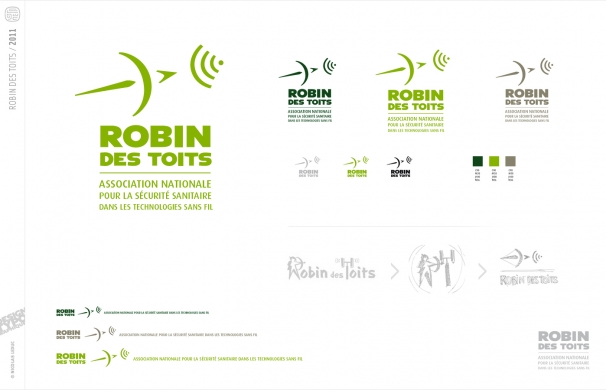 <p class='SolexBolLin titre'>2011 / ROBIN DES TOITS - IDENTITÉ</p><div class='desc'>L’Association Nationale Robin des Toits est un acteur majeur pour la sécurité sanitaire dans les technologies sans fil.<br />Afin d’éliminer l’image “Parc Asterix” entamant quelque peu la crédibilité de l’actuelle identité, notamment à cause d’une typographie et d’un visuel trop connotés B.D, une proposition de nouveau logotype avait été faite en conséquence. Tout en conservant le concept d’origine et le statut d’association, sa volonté était d’inscrire cette identité non seulement dans une dimension internationale dans laquelle Robin des Toits évolue aujourd’hui, mais également de lui apporter plus de force et de sérieux dans son rôle engagé, à l’instar de la fondation Nicolas Hulot qui en changeant d’identité et en se dotant d’une typographie personnalisée avait bien compris la nécessité de faire évoluer son image. <br />Enfin sur le plan de la forme, proposer plus d’impact typographique et une meilleure gestion du bloc associé, avec une souplesse dans l’utilisation de l’identité en fonction de son application. L’ensemble portant les valeurs de dynamisme, d’engagement et de défense propre à l’association.<br />Bien qu’appréciant l’esthétisme du nouveau, l’association ne changera pas son logo.<br />Trop de risque stratégique, et image adoptée par les membres de l’association trop ancrée dans le temps et les esprits. “Portant la bannière de la cause en défense, le logo est devenu l’identité d’action en propriété de chacun des Robins”.<br /><a href='http://www.robindestoits.org'>www.robindestoits.org</a><p class='contact'><a href='mailto:mail.nicolasleduc@wanadoo.fr'>Contactez-moi pour un projet</a></p></div>