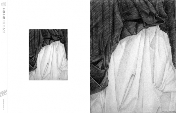 <p class='SolexBolLin titre'>1992-1994 / ACADÉMIES - FUSAINS</p><div class='desc'>Dessins académiques réalisés durant les années préparatoire Met de Penninghen et Probatoire supérieure à l’ESAg. Fusains principalement, gouache & crayon gras.<br />Format raisin 65 x 50 cm<p class='contact'><a href='mailto:mail.nicolasleduc@wanadoo.fr'>Contactez-moi pour un projet</a></p></div>